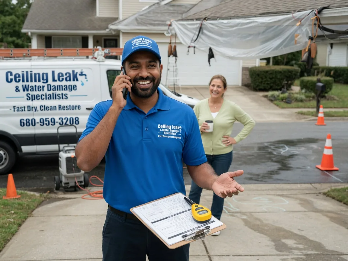 Ceiling Leak Cleanup Mcloud, OK FAQs
